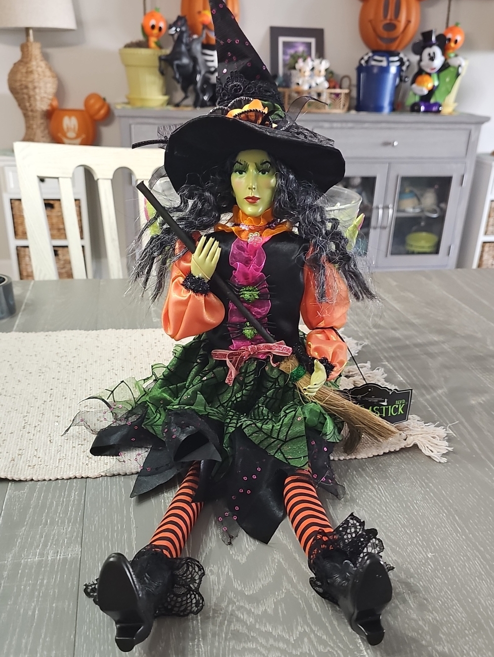 NWT! Broomstick Blvd. Halloween Witch Shelf Sitter
